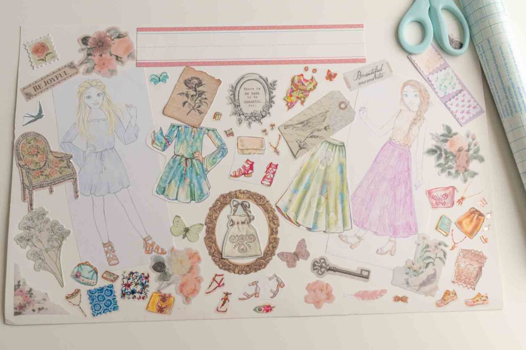 Placemat with artwork.